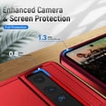 thumbnail image 4 of Dteck for Google Pixel 7 Pro Case with Stand Ring Kickstand Military Grade Fit for Magnetic Car Mount Anti-Scratch Shockproof Case, Red, 4 of 6