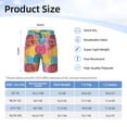thumbnail image 4 of Cauagu Colorful Wool Balls Print Swim Trunks for Men,Youth Boys Swim Shorts Compression Liner Beach Shorts Boys' Swimming Shorts 7-20 Years Bathing Suit-Small, 4 of 7