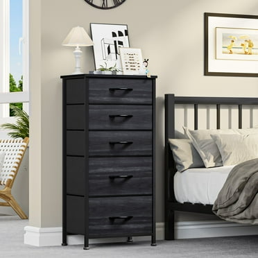 Uforic 5-Drawer Fabric Dresser for Adults, Storage Organizer with Steel Frame for Bedroom, Gray