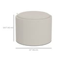 thumbnail image 3 of HOMCOM Round Coffee Table with Tray Top, Storage and Linen Upholstery, 3 of 10