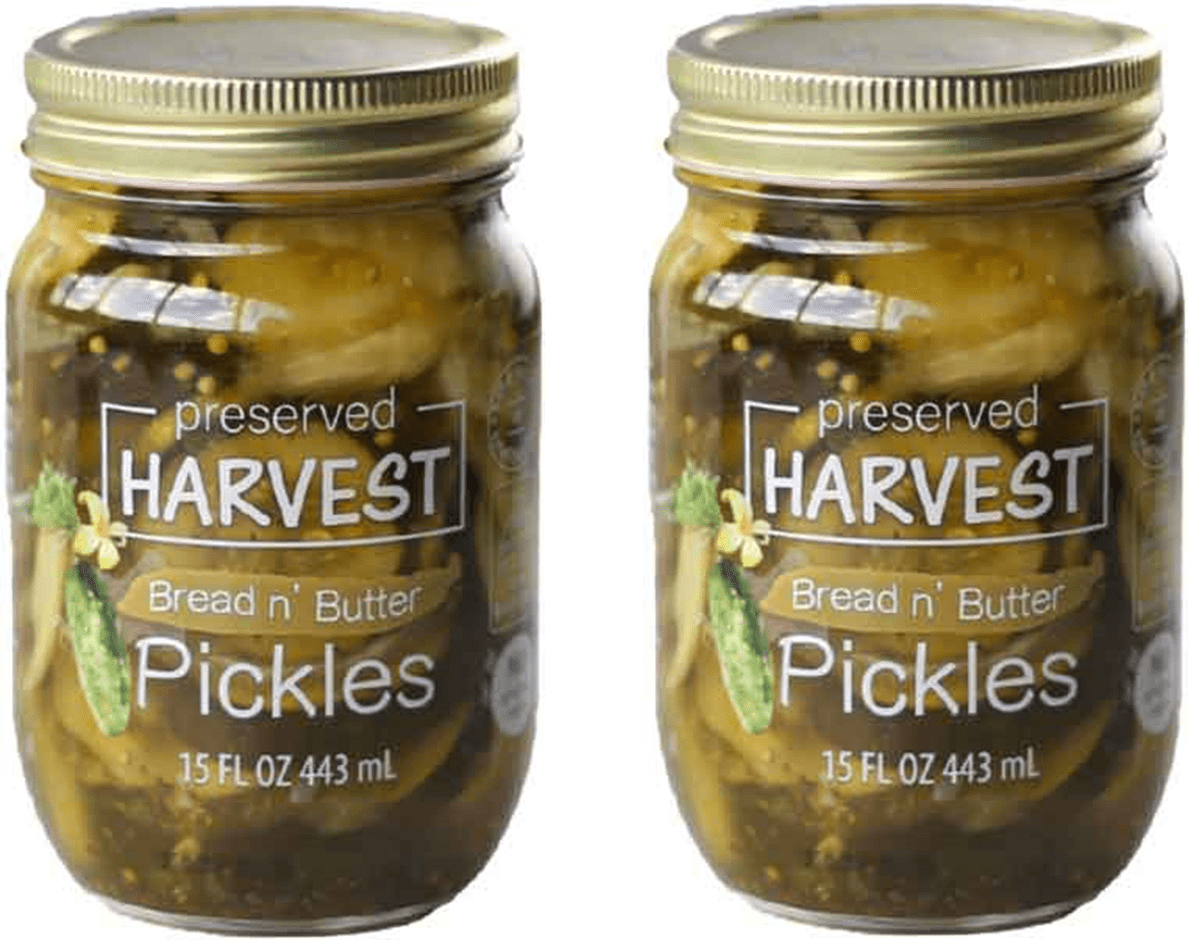 Preserved Harvest Bread n' Butter Pickles, 15 oz. Jars, 2Pack