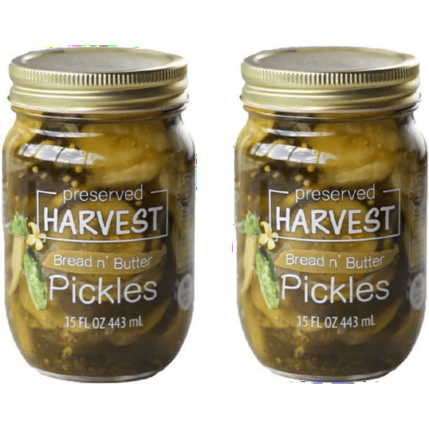 Preserved Harvest Bread n' Butter Pickles, 15 oz. Jars, 2Pack