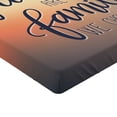 thumbnail image 2 of Ambesonne Saying Fitted Sheet, Friends are Family BFF, Queen Size, Dark Blue Yellow Peach, 2 of 3