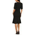 thumbnail image 3 of INSPIRE CHIC Women's Cocktail Dress Mermaid Beaded Sleeves Wedding Guest Formal Bodycon Midi Dresses 2XL Black, 3 of 6