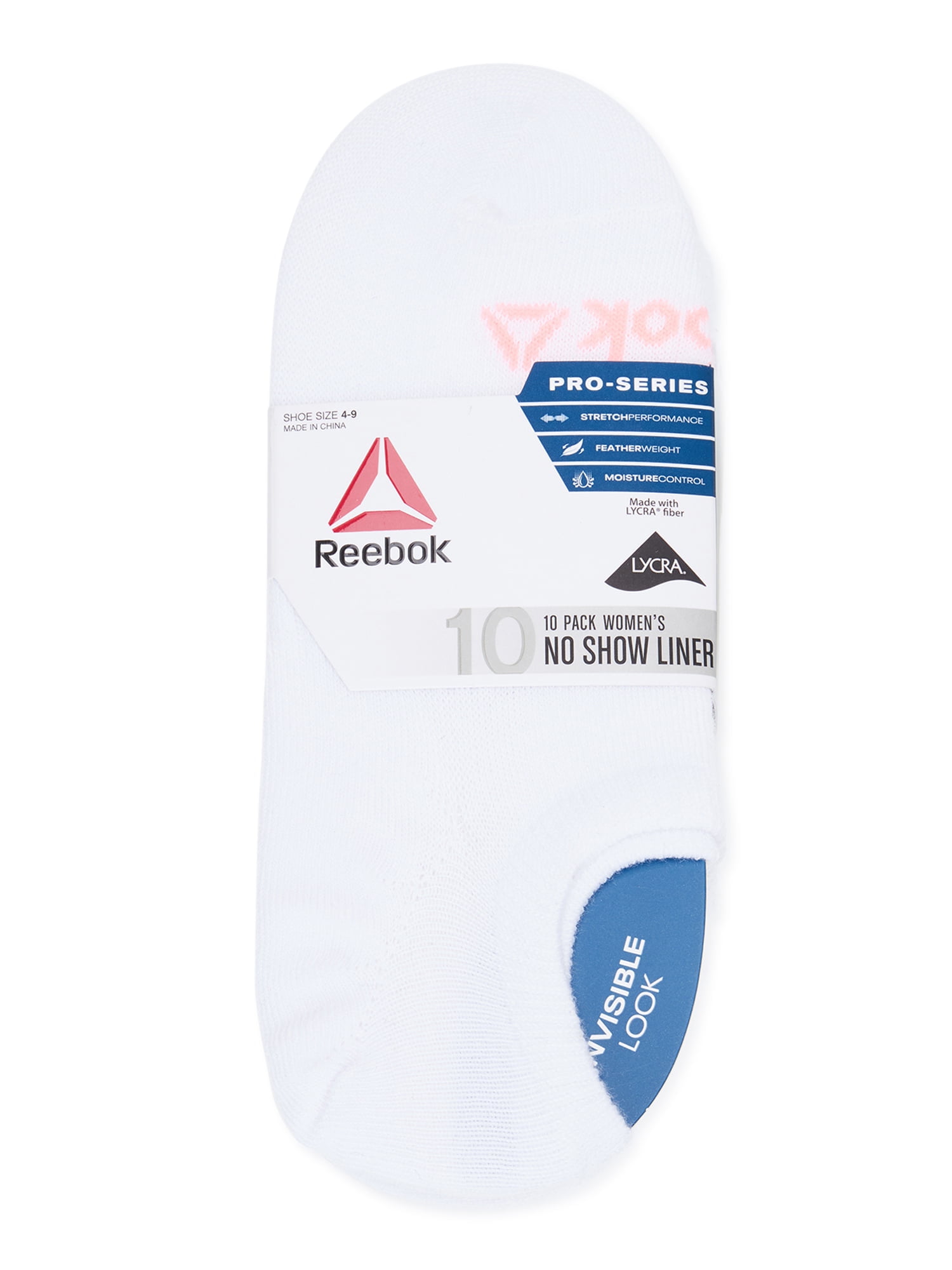 Reebok Women's Performance Lightweight Liner Socks, 10-Pack
