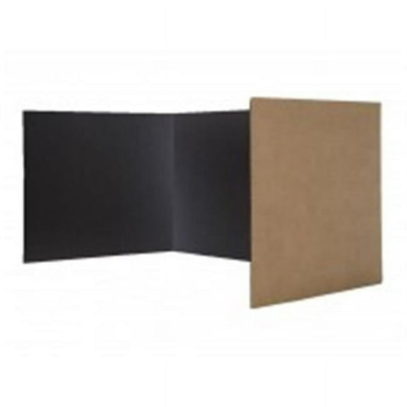 Study Carrel Corrugated, Black - Pack of 24