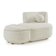 thumbnail image 5 of Better Homes & Gardens Juliet Modern Boucle Chaise & Storage Ottoman, Pearl, 5 of 14