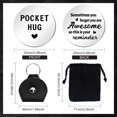 thumbnail image 2 of 2Pcs Encourage Pocket Hug Token with Key Chains Flat Round Double Sided Engraved Stainless Steel Commemorative Decision Maker Coin Pocket Hug Coin for Family Friend Lover, 2 of 7