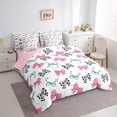 thumbnail image 3 of Homewish Cartoon Bow Tie 7-Piece Twin Bedding Set - Blue Pink Cow Print, 3 of 8