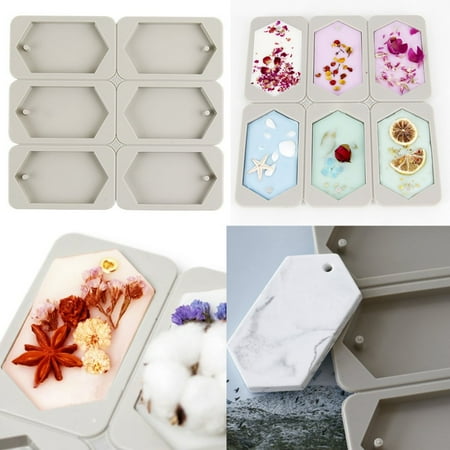 Round Plaster Mold Moaere Hexagonal Molds Aromatherapy Wax Plaster Crystal Epoxy Soap Silicone DIY Mould Supplies ()