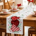 thumbnail image 5 of Valentine's Day Table Runner 72 Inches Long Farmhouse Dress Scarves, Red Striped Love Eucalyptus Grey Wooden Dining Tablerunner for Coffee Table/Kitchen Island/Party Décor, 13" x 72", 5 of 8