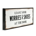 thumbnail image 3 of Stupell Industries Leave Worries and Shoes At Door Farmhouse Phrase, 24 x 10, Design by Daphne Polselli, 3 of 5