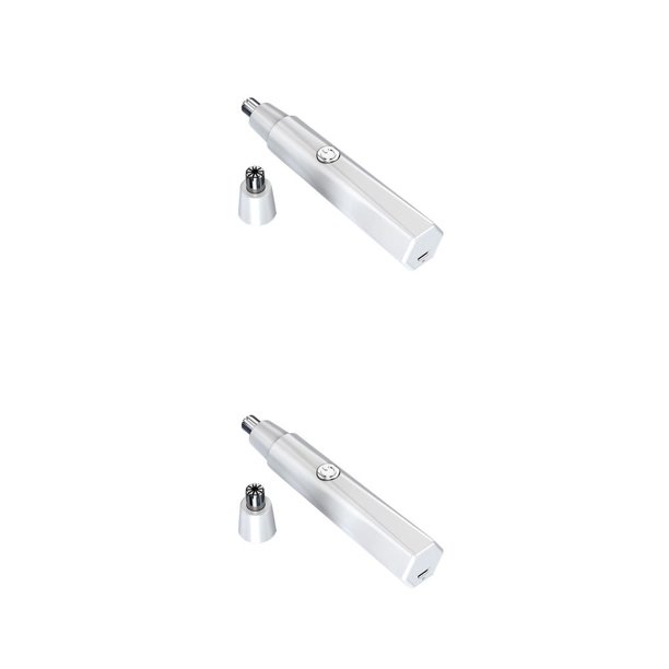 Seitruly Recortador de pelo de nariz profesional IPX5, removedor recargable impermeable, cortapelos de cabeza de acero inoxidable, cabeza blanca de 1 Cabeza blanca de 1 pieza 2piezas Seitruly CBP390492