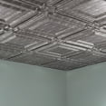 thumbnail image 5 of FASÄDE Coffer Decorative Vinyl 2ft x 2ft Lay in Ceiling Panel in Crosshatch Silver (5 Pack), 5 of 5