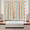 thumbnail image 2 of Ambesonne Ice Cream Kitchen Curtains, Orange Rainbow Flavor, 55"x39", Multicolor, 2 of 3