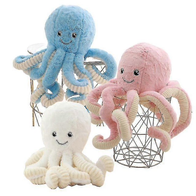 Colgante de pulpo de simulación súper encantador de tamaño completo, juguete de peluche, animal suave, accesorios para el hogar, lindo muñeco de animal, regalos para niños -c, colgante de 18 cm, mor