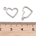 thumbnail image 3 of 304 Stainless Steel Charms Stamping Blank Tag Heart Stainless Steel color 10x13.7x1mm Hole: 1mm, 3 of 3