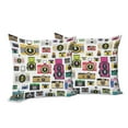 thumbnail image 6 of Ambesonne Colorful Throw Pillow Cover 2 Pack, Vintage Old Cameras, 24", Multicolor, 6 of 6