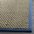 thumbnail image 3 of SAFAVIEH Natural Fiber Arbor Bordered Area Rug, Natural/Light Navy, 6' x 6' Square, 3 of 10