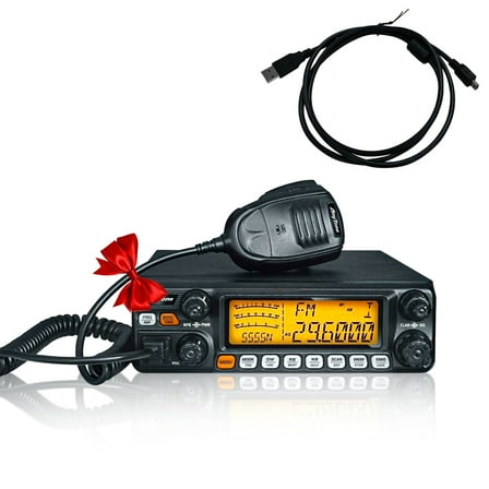 AnyTone AT-5555NII Upgraded 10 Meter Radio High Power AM 60W/ FM 45W/ SSB 60W Mobile Transceiver for Truck
