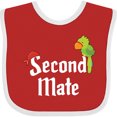 thumbnail image 3 of Inktastic Second Mate Pirate with Parrot and Bandanna Boys or Girls Baby Bib, 3 of 4