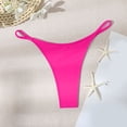 thumbnail image 6 of HOWPAY Bikini Bottoms Women Moderate Coverage High Cut Basic Swim Briefs Mid Waisted Tummy Control Solid Color Beach Pool Bathing Suit Bottoms Hot Pink S, 6 of 6