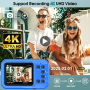 SEREE Waterproof Camera 4K UHD 64MP 16X Digital Zoom Compact Digital Underwater Camera with 16GB Card