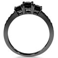 thumbnail image 3 of Pompeii 1 1/5ct Heat Treated Black Diamond 3 Stone Ring 10K Black Gold (Black,I3), 3 of 4