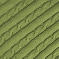 thumbnail image 5 of REGALWOVEN Cotton Knitt Throw Blanket Decorative Cable Knitted Blanket for Couch, Chair, Green 50" x 60", 5 of 7