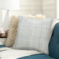 thumbnail image 3 of Ox Bay 20" x 20" Modern, Industrial, Farmhouse Gray, White, Multi-color Geometric Cotton, Polyester Throw Pillow, 3 of 7