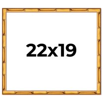 22x19 Frame Gold Bamboo Solid Wood Picture Frame | 1 Inch Moulding Width | Interior Frame Depth