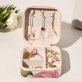 thumbnail image 6 of Shivering Square Travel Jewelry Box Earring Necklace Bracelet Holder Organizer Stand Display Case Decorative Storage Box, 6 of 6