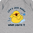 thumbnail image 3 of Inktastic Life's Ducky 1st Birthday Baby Romper Coveralls, 3 of 4