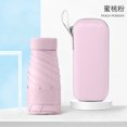 thumbnail image 1 of Mini Flat 60% Color Handle Black Sun Umbrella Ladies Small Portable Bag Sun Umbrella Printable, 1 of 7