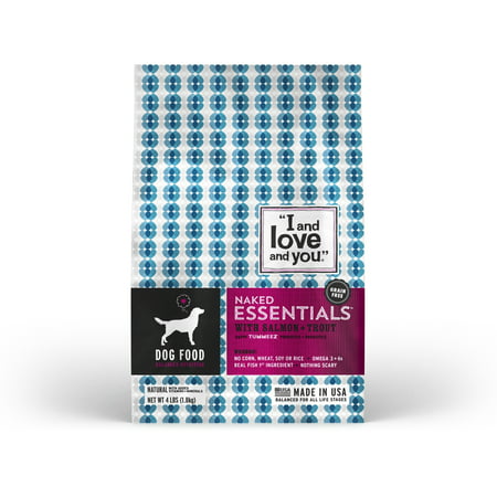 ""I and love and you", Naked Essentials Salmon & Trout Grain Free Dry Dog Food, 4 LB"