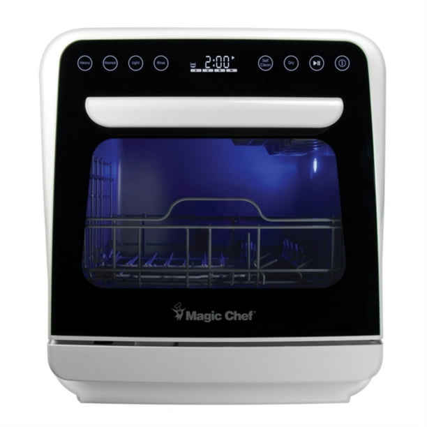 Magic Chef Mini Countertop Dishwasher in White 3 Plate Setting