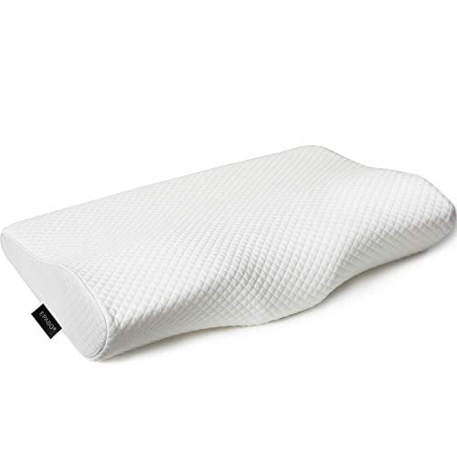 EPABO Contour Memory Foam Pillow Orthopedic Sleeping Pillows, Ergonomic Cervical Pillow for Neck Pain - for Side Sleepers, Back and Stomach Sleepers, Free Pillowcase Included ( Fir