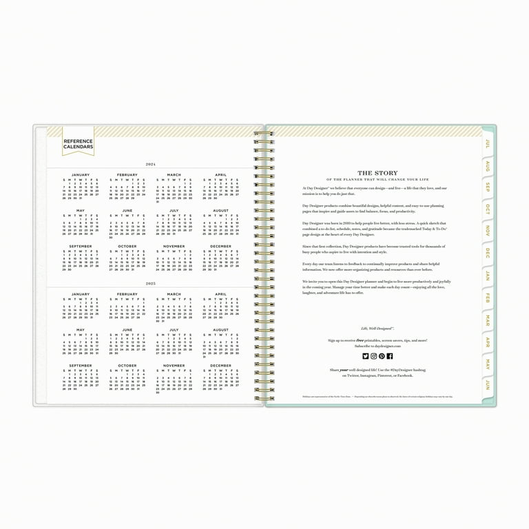 2024-25 Weekly Monthly Planner, 8.5x11, by Day Designer for