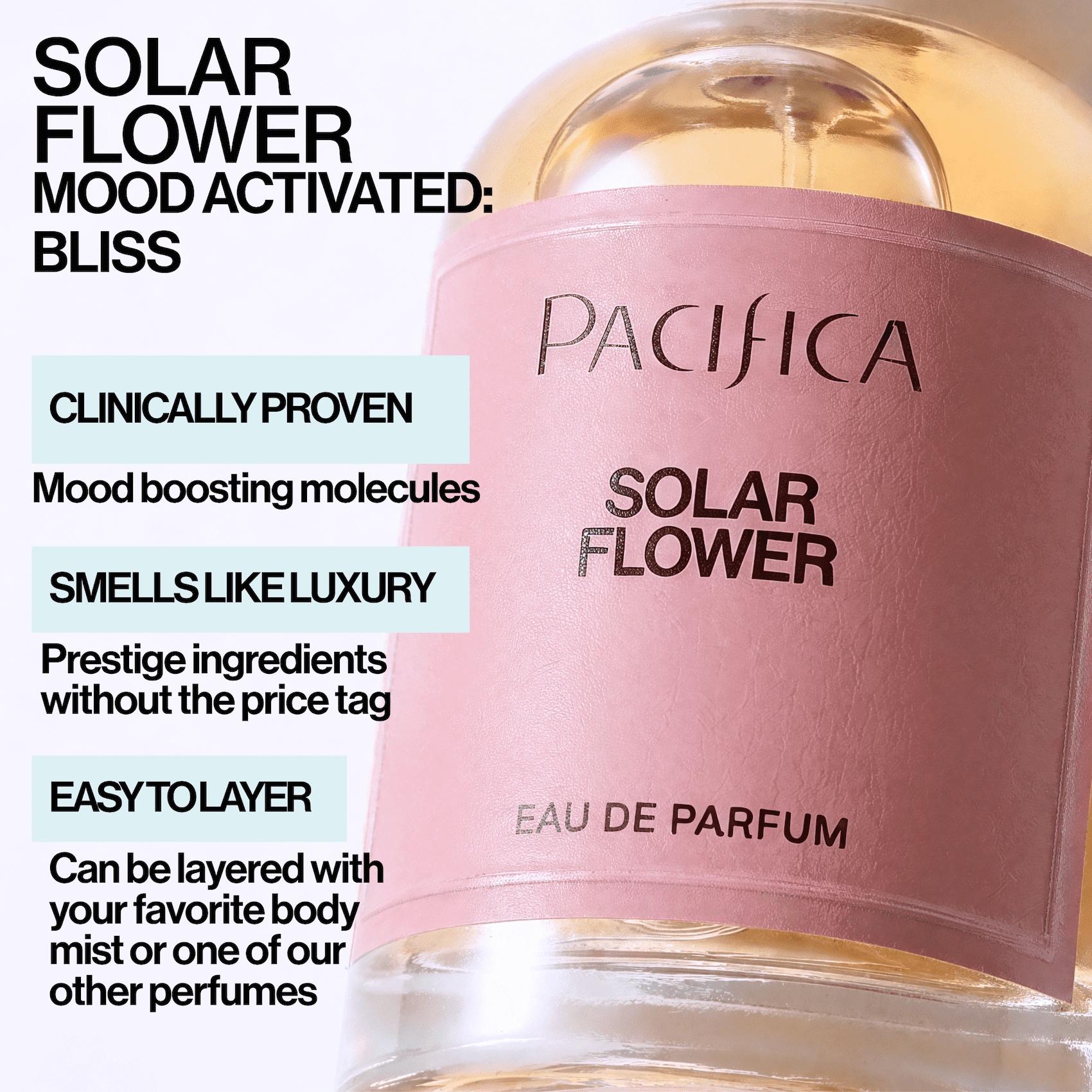 Pacifica Solar Flower Eau de Parfum, Jasmine, 1 fl oz, Unisex