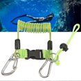 thumbnail image 2 of Diving Hook Rope Stainless Steel Flexible Anti Lost Diving Camera Rope Diving Reef Hook Spring Rope Green, 2 of 4