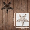 thumbnail image 2 of Starfish Stencils 11.8x11.8inch Plastic Mandala Starfish Painting Stencils Reusable Create DIY Starfish Crafts and Projects Stencils Ocean Theme Stencil for Painting on Wood Wall Floor DIY, 2 of 7