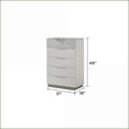 thumbnail image 2 of Chests: Modern White Lacquer Marble Accent Chest with 5 Smooth-Glide Drawers, Velvet-Lined Top | White|Wood, 2 of 5