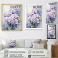 thumbnail image 4 of Designart "violet Hydrangea Graceful Whispers" Floral Floater Framed Wall Decor, 4 of 7