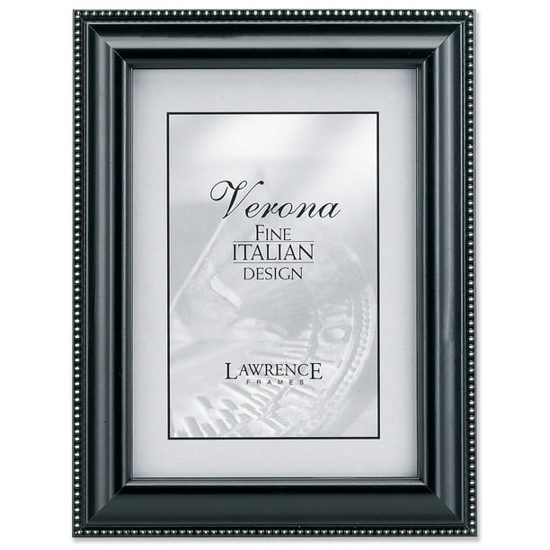 Lawrence Frames Black & Silver Beaded 5"x7"Wood Tabletop Picture Frame