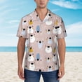thumbnail image 5 of Uemuo Cute Hand Drawn Bear Printed Regular Fit Short Sleeve Casual Hawaiian Shirt for Men,Aloha shirt,Tropical shirt,Floral print shirt,Vacation Beach shirt-X-Large, 5 of 9