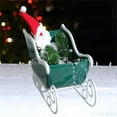 thumbnail image 3 of The Uniquely Themed Sleigh Vase In Green Enhances Any Space With Festive And Seasonal Charm For Home Or, 3 of 5