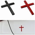 thumbnail image 5 of Metal Jesus Christ Cross Badge Stickers, 2.5"×1.8" Alloy 3D Individual Car Cross Sticker, Self Adhesive Scratch Metal Cross Auto Decal for Car Body Fender Tail, 5 of 7