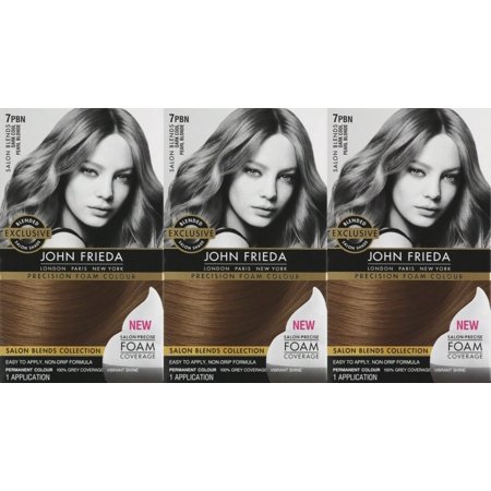 3 John Frieda Precision Foam Colour 7pbn Dark Cool Pearl Blonde