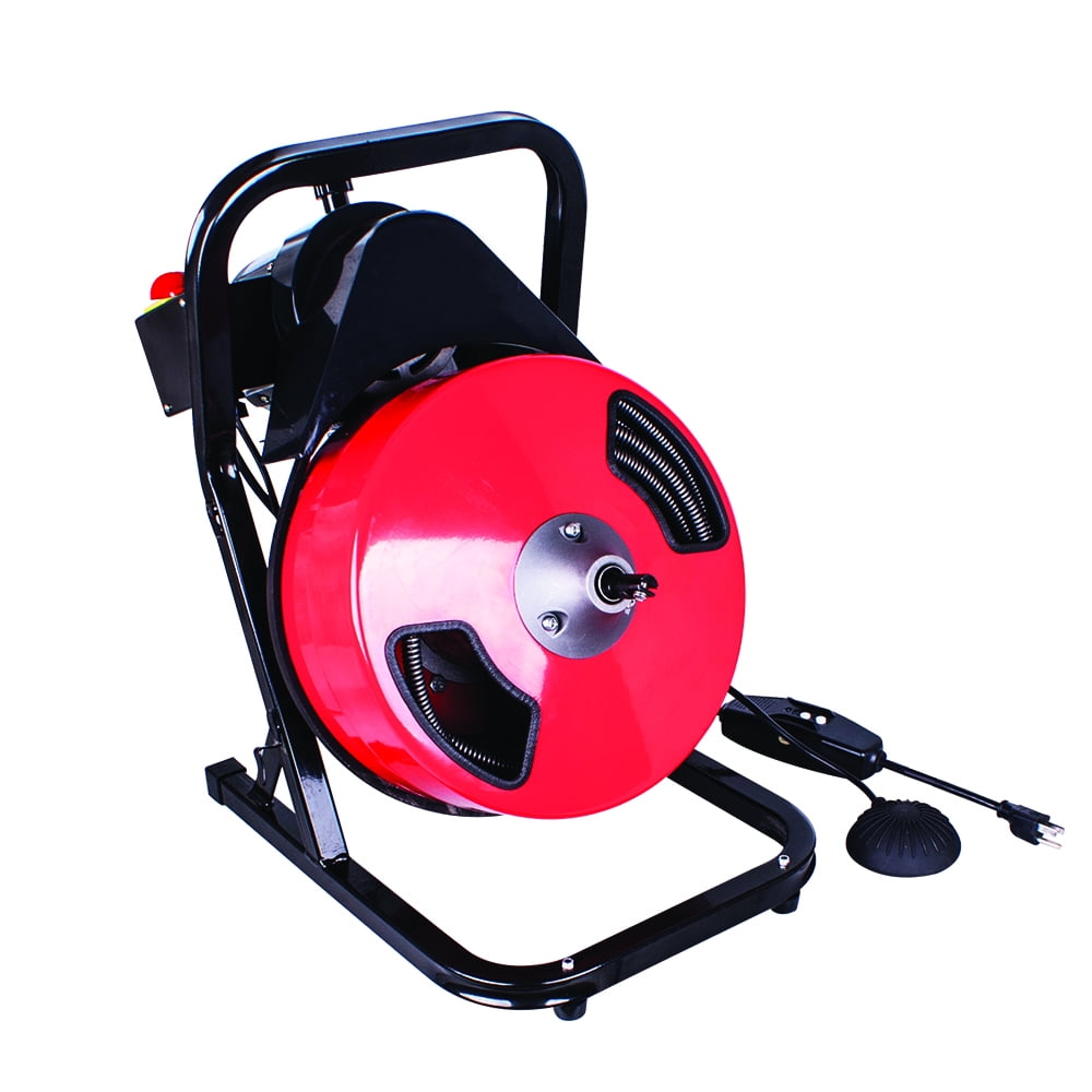 THEWORKS® Compact Manual Feed Power Drain Cleaner, 1/2" x 50'