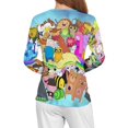 thumbnail image 4 of Adventure Time Women's Pajama Top 3D Digital Print Sleepwear Trendy Crewneck Pullovers Long Sleeve Shirts XS, 4 of 8